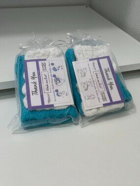 Turbie Twist Spa Headbands (Set of 2), Teal & White New/Never Used